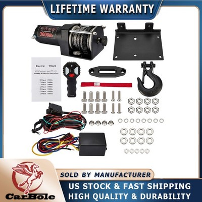 ATV Winch Kit 3000LB 4500LB 5000LB Electric UTV Winch Wireless Remote 4X4 12V