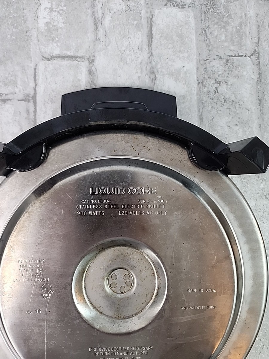 West Bend Royal Prestige Liquid Core Stainless Electric Skillet 11