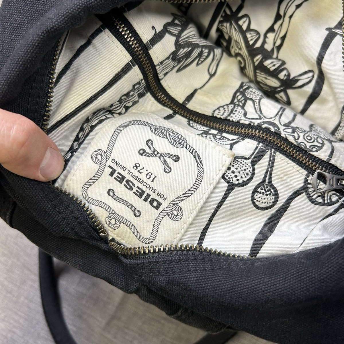 DIESEL Vintage 2000s RARE Archive Multi Pocket Utility Black