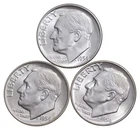Choice Unc 1954 P+D+S Roosevelt Dime Gem BU Collection Lot Set *8761