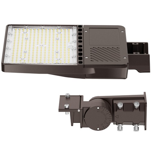 150W Commercial Parking Lot Lights Slip Fitter Mount Photocell LED Shoebox Lamp - Picture 14 of 14