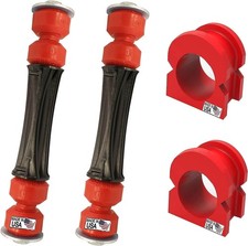 4PC Front Sway Bar Link Kit w/ CODE RED Extreme Bushing Escalade Silverado 07-20
