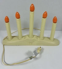 Old Fashioned 5 Light Christmas Candolier For Hearth Window Working!