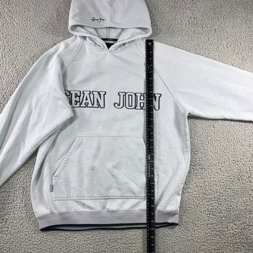Vintage Sean John Hoodie Men M Embroidered Logo Pullover Baggy Street Y2K - Picture 5 of 10