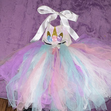 Mädchen Einhorn Tutu Kleid 3-4 Jahre kurz T�...