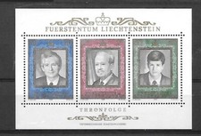 BLOC TIMBRE  LIECHTENSTEIN NEUF N° 16 SUCCESION AU TRONE LES PRINCES 1988