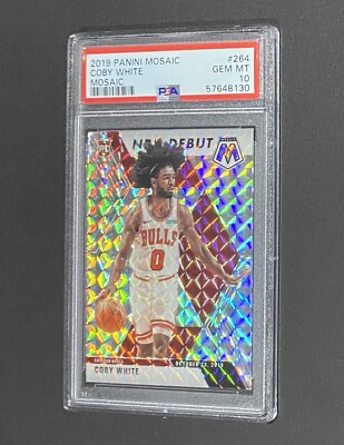 2019 PANINI MOSAIC COBY WHITE ROOKIE NBA DEBUT SILVER MOSAIC PRIZM