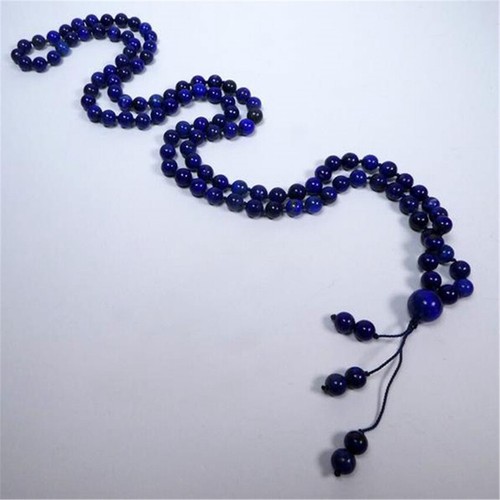 8mm Lapis Lazuli 108 Beads Gemstone Tassel Mala Necklace Meditation Religious - Bild 1 von 4