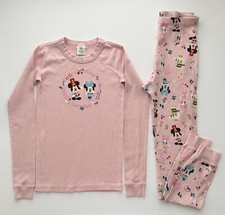 HANNA ANDERSSON Disney Mickey  Minnie Holiday Long Johns Size 150 US 12