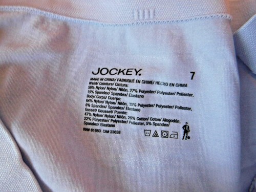 Jockey Smooth & Shine Seamfree Bikini Panty size 7 L style 2186 light blue - Picture 3 of 3