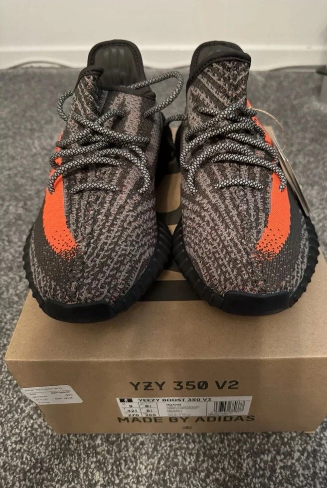 Adidas Yeezy Boost 350 V2 Carbon Beluga UK 8.5 Nuove Spedizione veloce
