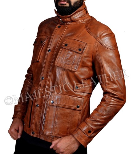 Men's Biker Vintage Antique Brown 