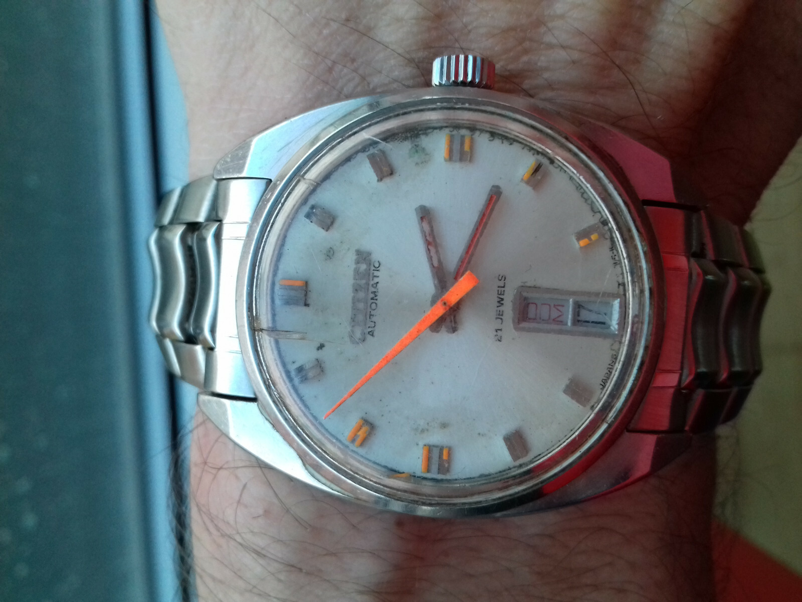 Citizen AUTOMATIC DOUBLE CALENDAR 4-720750 K WATCH MONTRE WORKING