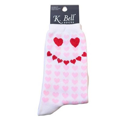 K. Bell Damen Happy Hearts Crew Socken Einheitsgröße - 14082