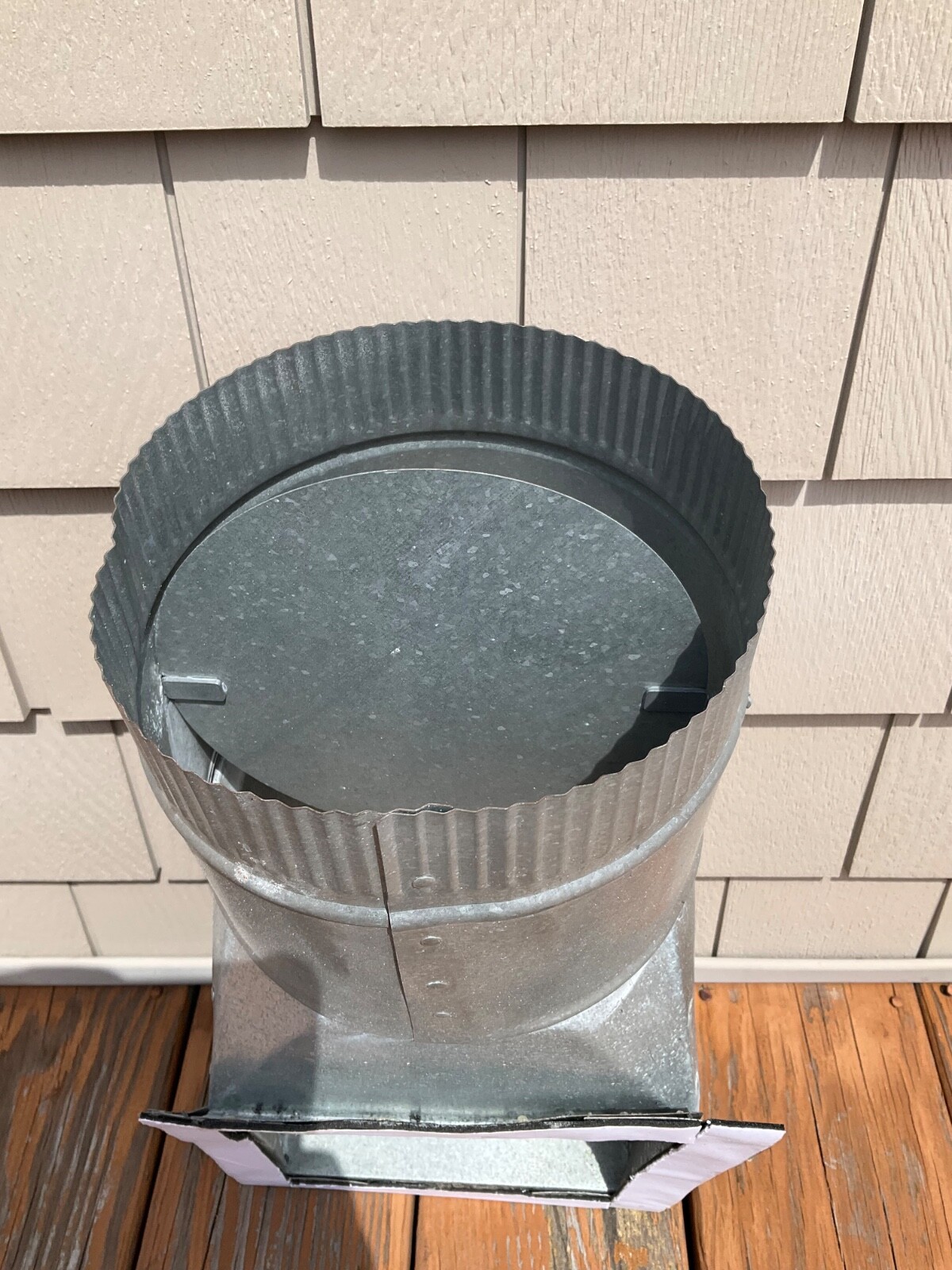 HVAC Duct 7” round stick on top  take off with damper