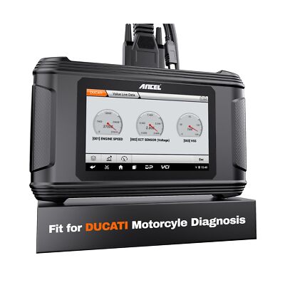 ANCEL MT510 for Ducati Motorcycle OBD2 Scanner Diagnostic Tool with Full Syst...