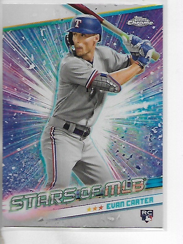 2024 Topps Series 2 Evan Carter Chrome Stars of the MLB Insert Card