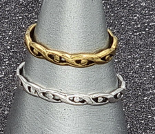 Silber Sterling 925 Ring im angesagten Twisted Wire Design auch vergoldet