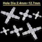 X Cross 4 way Pipe Hose Connector Fittings Tubing barbed joiner splitter plastic