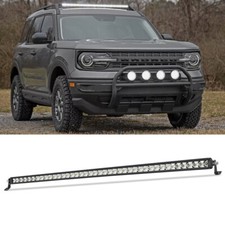 Slim 40 Single Row Led Light Bar Roof Rack Mount 42 44 For 21-24 Bronco Sport