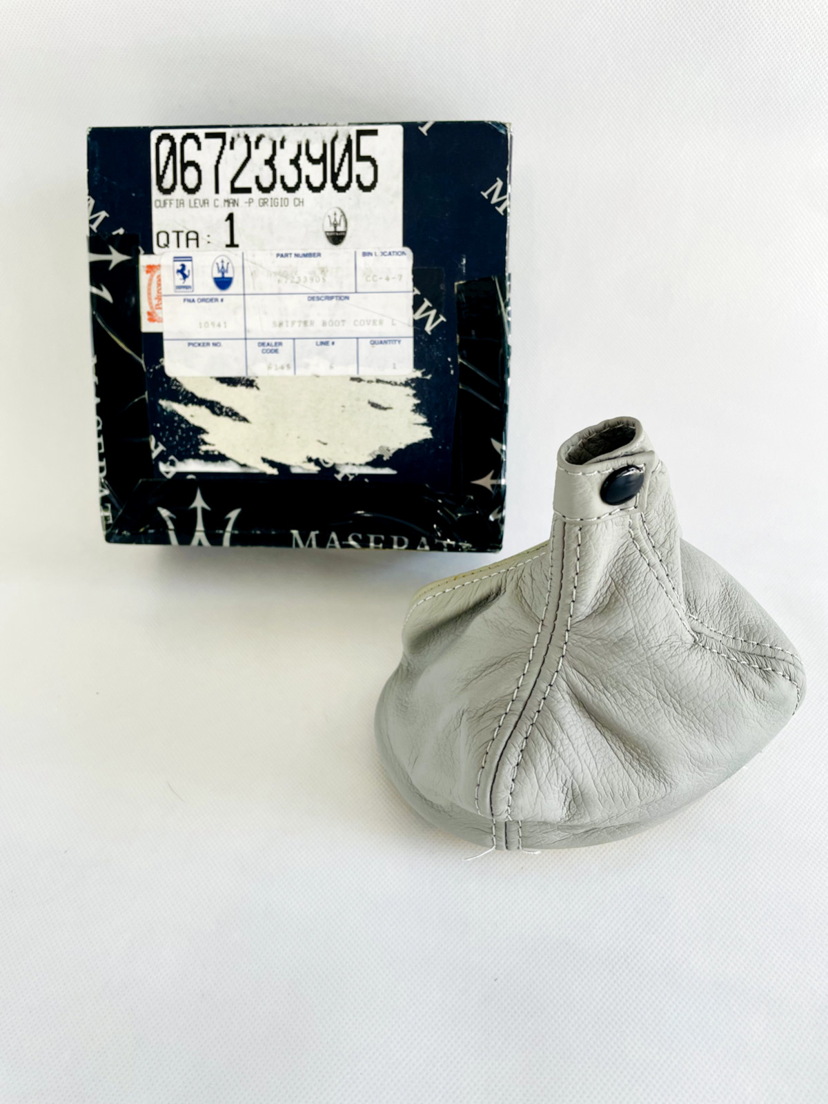 Maserati Shifter Boot Manual LIGHT GREY 67233905 NEW