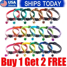 Cat Safety Collar adjustable Nylon Reflective Breakaway with Bell for Cat Kitten