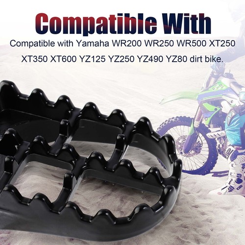 Voetsteunenset Zwart Aluminium Vervanging voor Yamaha YZ125 YZ250 PW50 PW80 BW80 DT50 RT100 RT180 kopen vanaf een prijs van 17