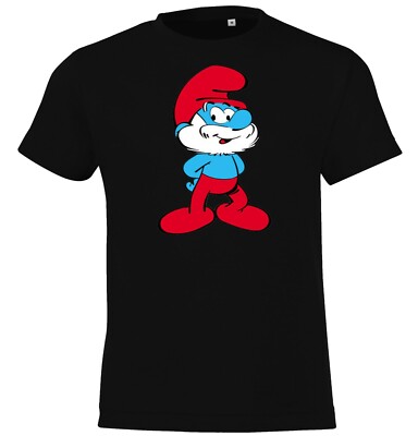 Youth Designz Papa Smurf Kids T-Shirt Print Funny Logo Smurfs Cartoon