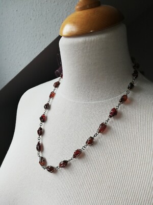 Collier Vintage En Perles De Cornaline – Pierre Naturelle, Style Perles Classiques – Sans Pendentif