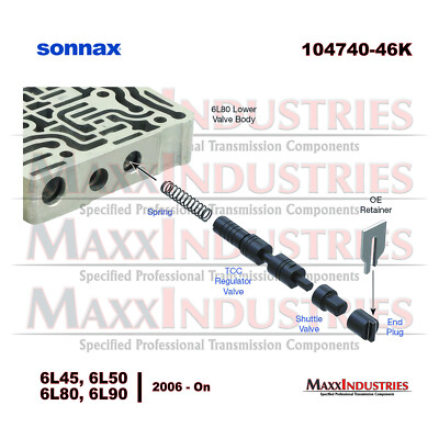 6L45 6L80 6L90 Transmissi​on TCC Regulator Valve Kit - Sonnax
