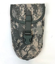 USED USGI Digital MOLLE II Entrenching Tool, E-Tool Carrier Pouch ACU Camo GC