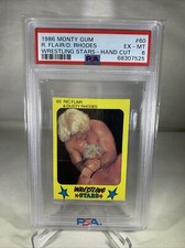 PSA 6 1986 Monty Gum Super Wrestling Stars Ric Flair Dusty Rhodes #60
