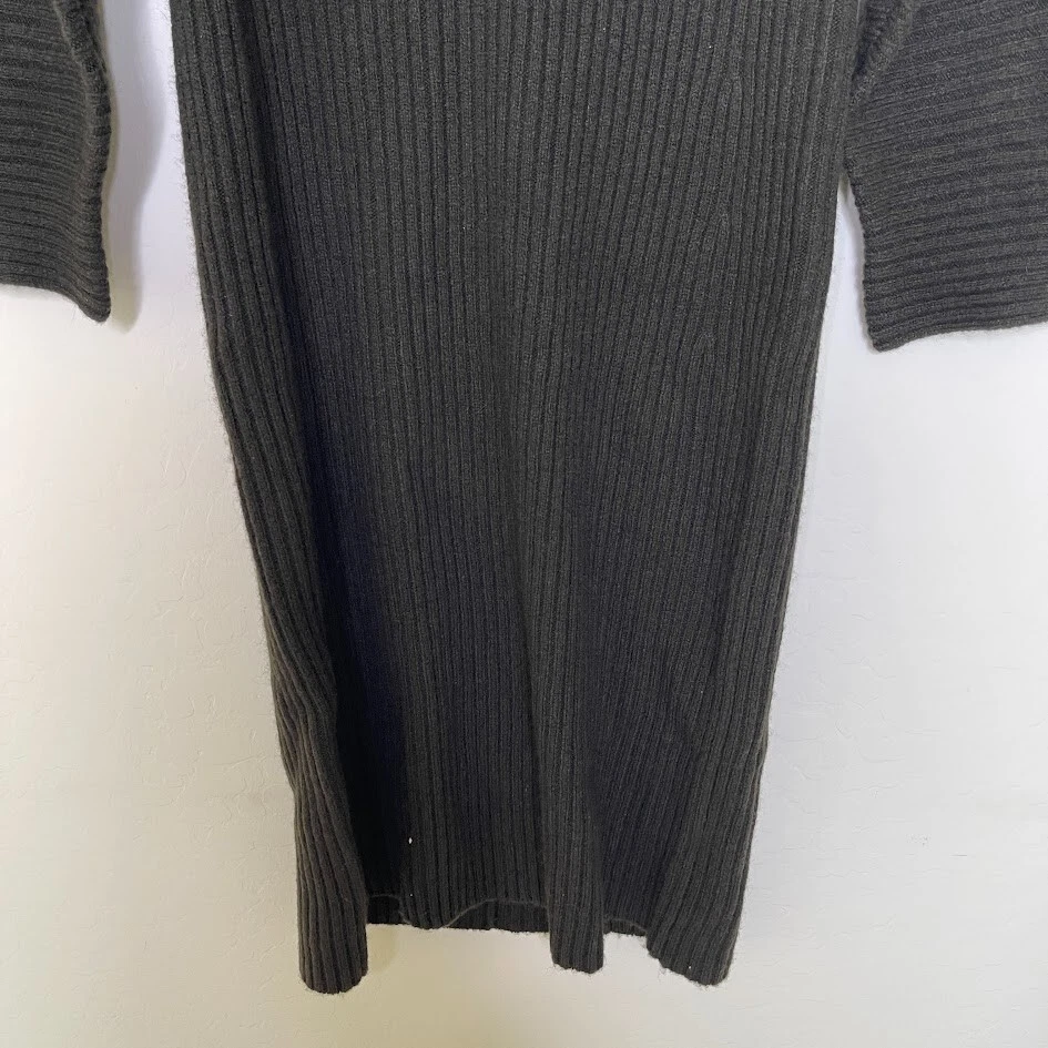 VETEMENTS NUOVO VINCE donna taglia M lana yak maglione vestito maglia a costine tubino elasticizzato accogliente