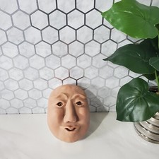 Handmade Artisan OOAK Mans Clay Face For Doll Making
