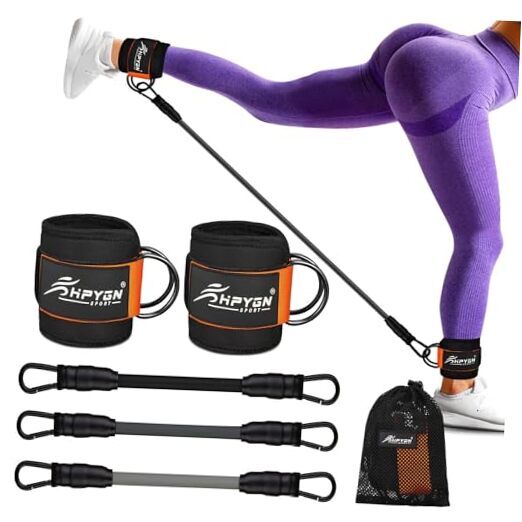 Ankle Resistance Bands, Ankle Bands for Working Out with Cuffs, 1-Orange