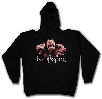CERBERUS HOODED SWEATSHIRT HOODIE Dog Hound of Hades Underworld Heracles
