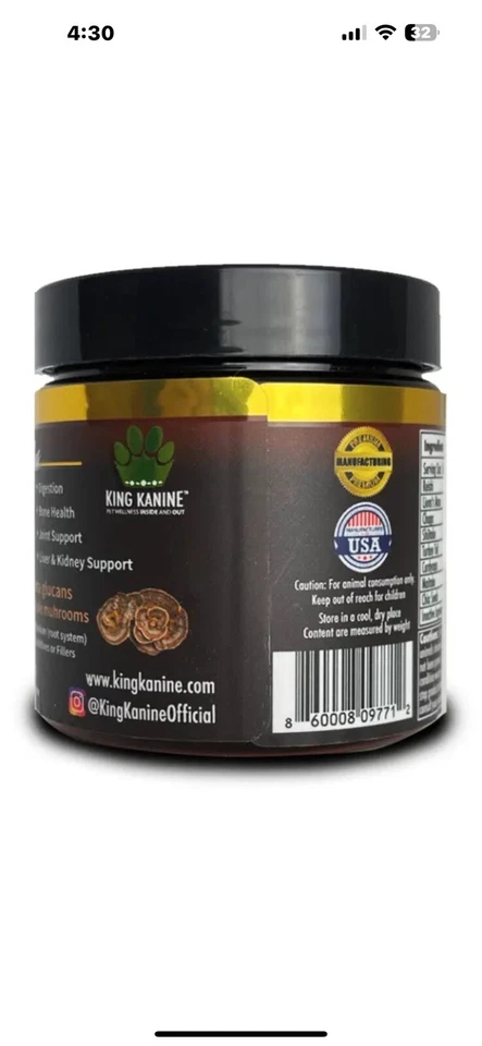 KING KANINE | Green Immune Plus+ Super Food. Multivitamins and Minerals! - Image 3 of 3