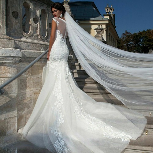 velo capelli lungo semplice matrimonio testa con pettine 3M donna bianco sposa 2 strati - Foto 5 di 9