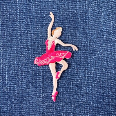Ballerina Applique Patch Ballet Dancer Performing Arts Embroidered Badge 2-7/8''