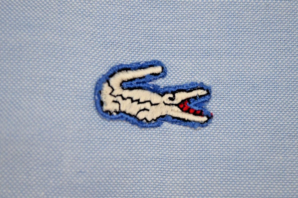 Lacoste Top Shorts Set VTG 60s Powder Blue Ivory Trim White Crocodiles Sz S/M - Image 4 of 4