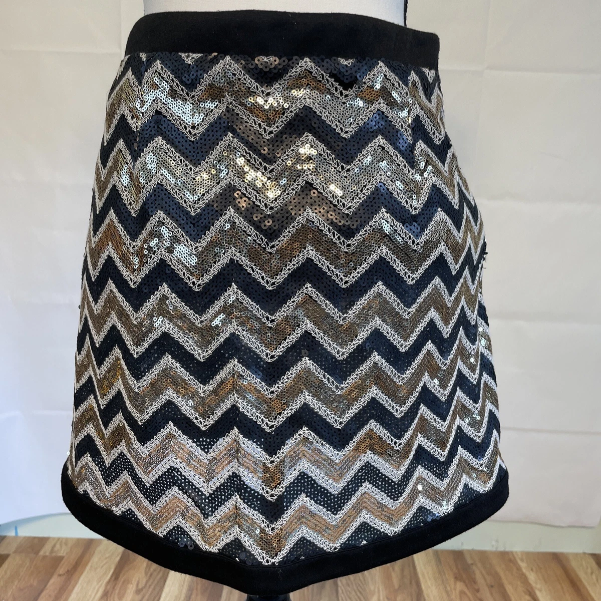 Large sequin cheap mini skirt