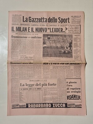 Gazzetta Dello Sport Originale Du 27 Octobre 1958 - Vicenza-Milan 2-0, Inter-Juventus
