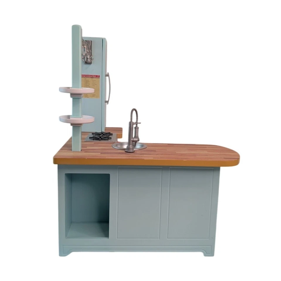 American Girl Gourmet Kitchen Set Food Dishes Mixer Toaster Apron Chair RETIRED - Image 3 of 4