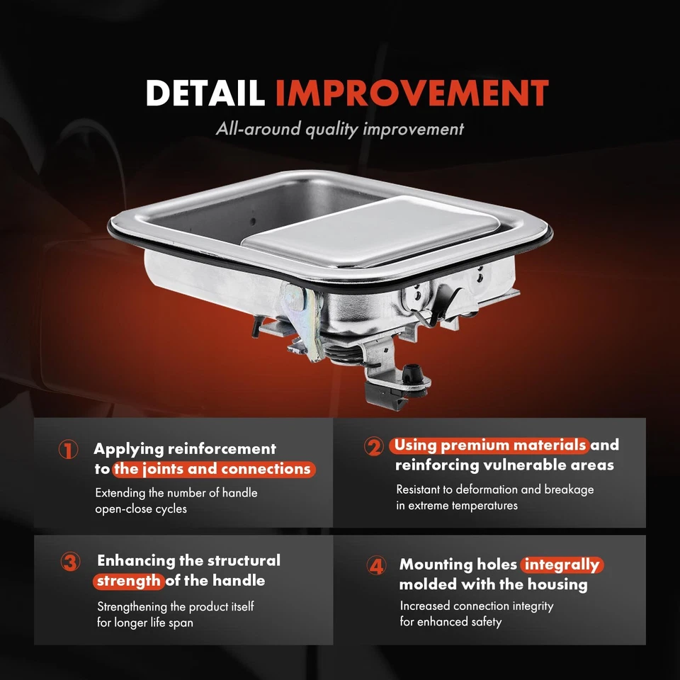 Manija de puerta exterior cromada delantera derecha para Volvo WAH 1996-2002 WC WG WH WI WX Foto 2 de 4