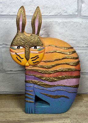 Vintage Laurel Burch Regenbogen Hase Figur 1999 United Design Hase Skulptur