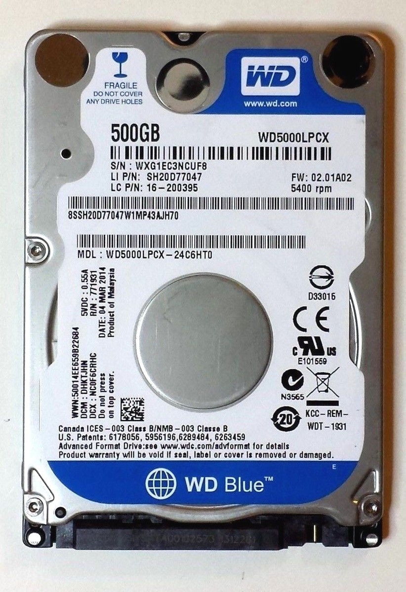 NEW - Original Lenovo IdeaPad G50-45 500GB Hard Drive SH20D77047