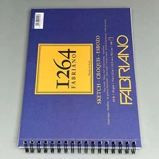 FABRIANO I264 Sketch Paper Pads 9" x 12" ITALY 100 Sheets White