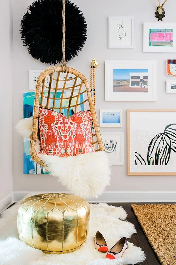 Stunning Moroccan Gold Ottoman Pouffe Pouf Footstool - Metalic Gold - Image 2 of 4