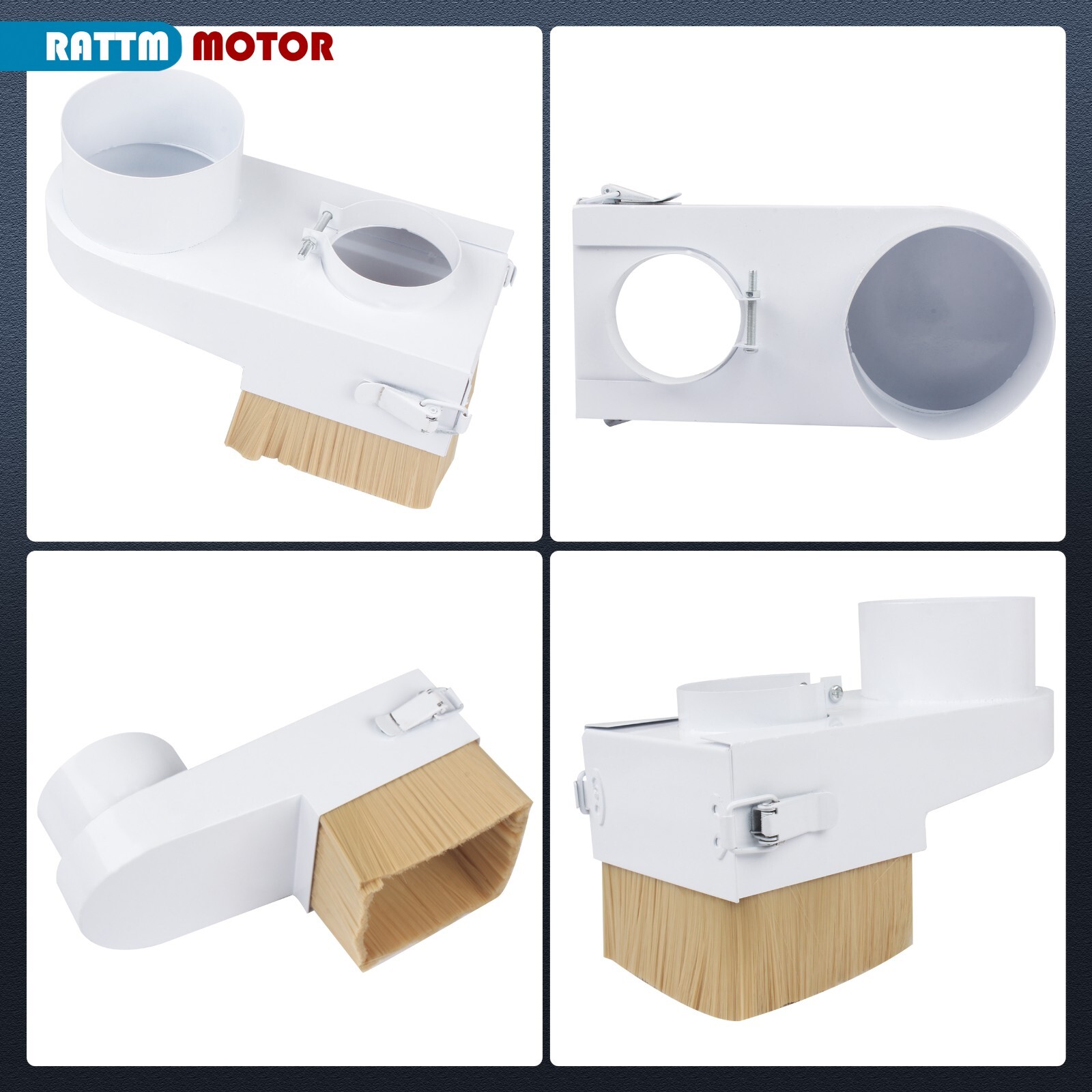 US SHIP】100mm CNC Spindle Motor Double Door Brush Dust Shoe Cover Cleaner