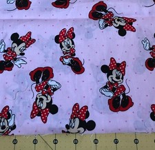 2010 Minnie Mouse Dot Dress 9  X 43  100 cotton fabric 221